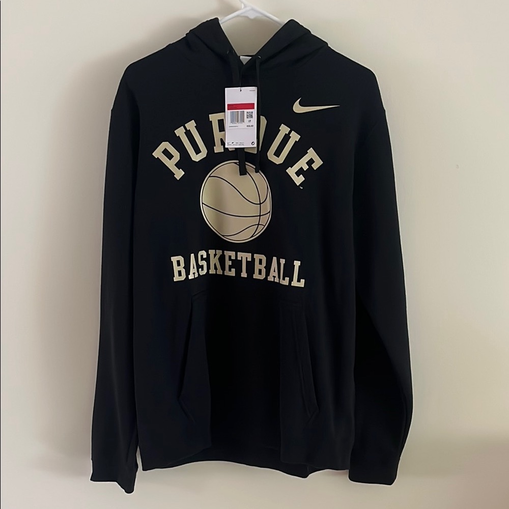 Nike Black and Gold Purdue Basketball Hoodie